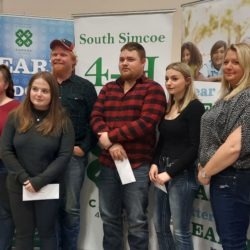 Cookstown 4-H Dairy club members and leaders at the Cookstown Livestock Banquet