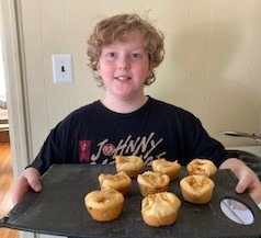 Member with baked cinnamon buns
