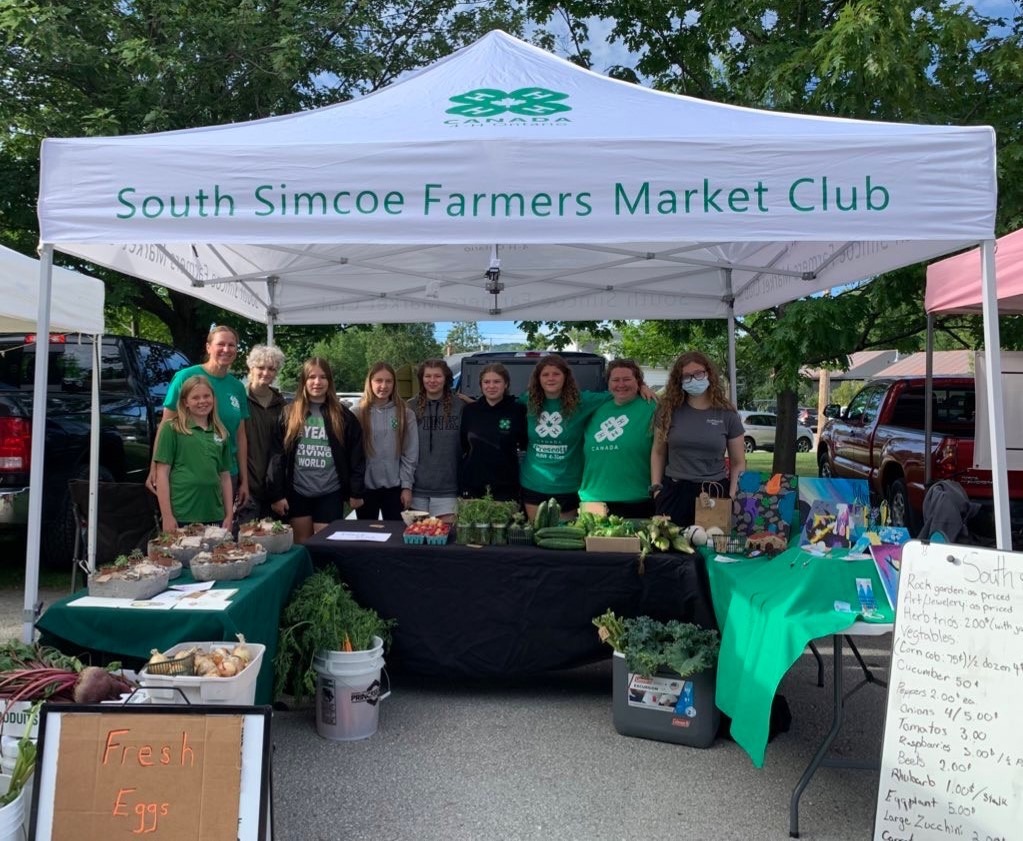 Members and leaders at the Creemore Farmers Market