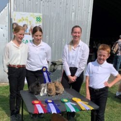 Members with their rabbits at achievement day