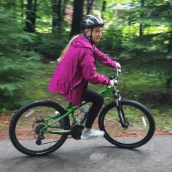 4-H bike club member showing her wheels in motion