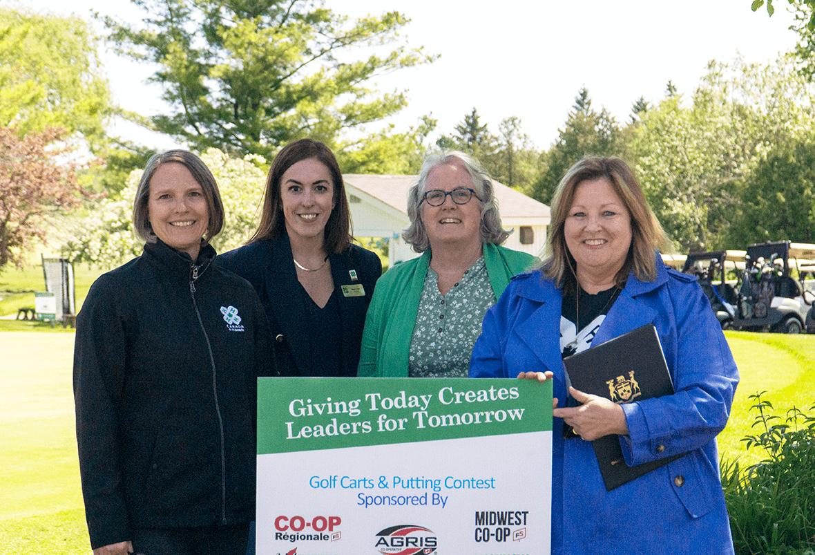 (From Left) Christine Oldfield, Naomi Lutes, Laurie Farquaharson and the Hon. Lisa Thompson